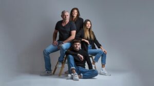 photo studio d'une famille